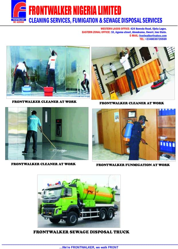 FRONTWALKER NIG LTD – CLEANING / SEWAGE DISPOSAL – LAGOS