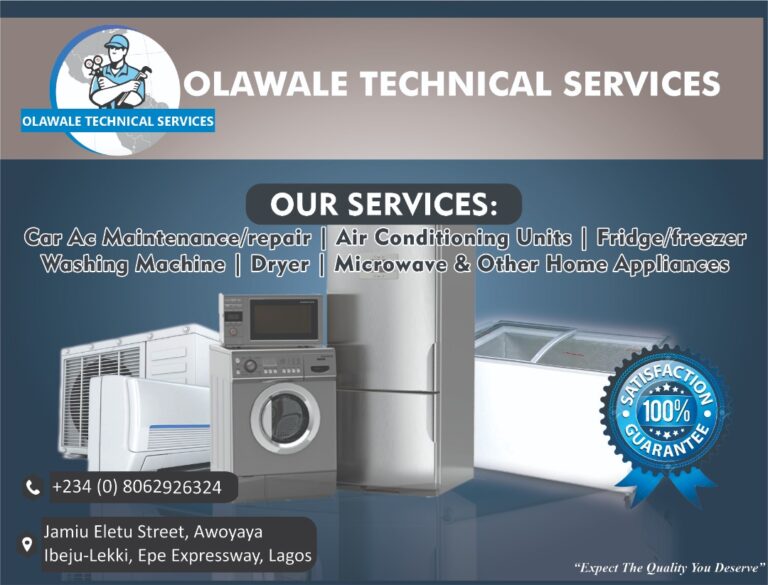 OLAWALE TECHNICAL SERVICES – TECHNICIAN – IBEJU LEKKI